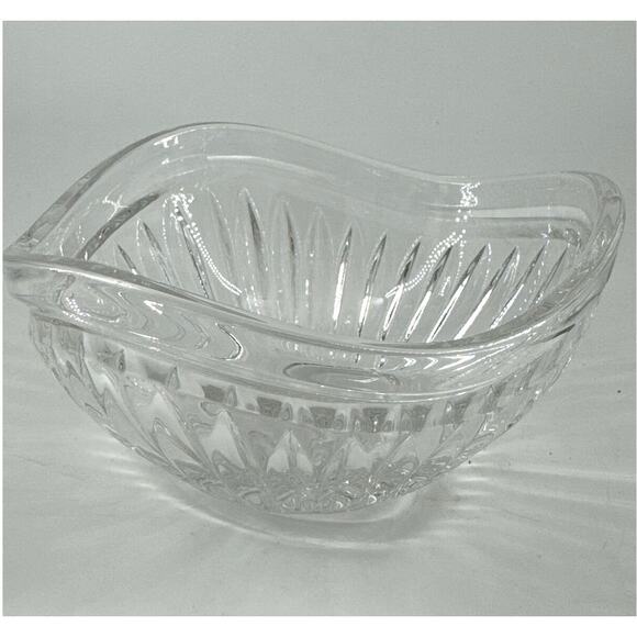 Crystal Trinket Candy Nut Bowl 5 3/4 Inches Germany Mikasa CIMARRON Triangular - Picture 1 of 8